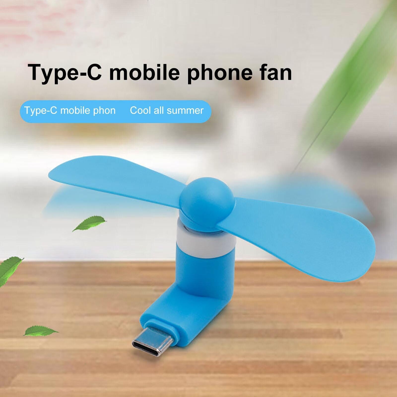 1 pcs USB Fan type C Flexible Mini Mobile Phone Fans for Android type C hand Fan for all otg supported phone type C. 