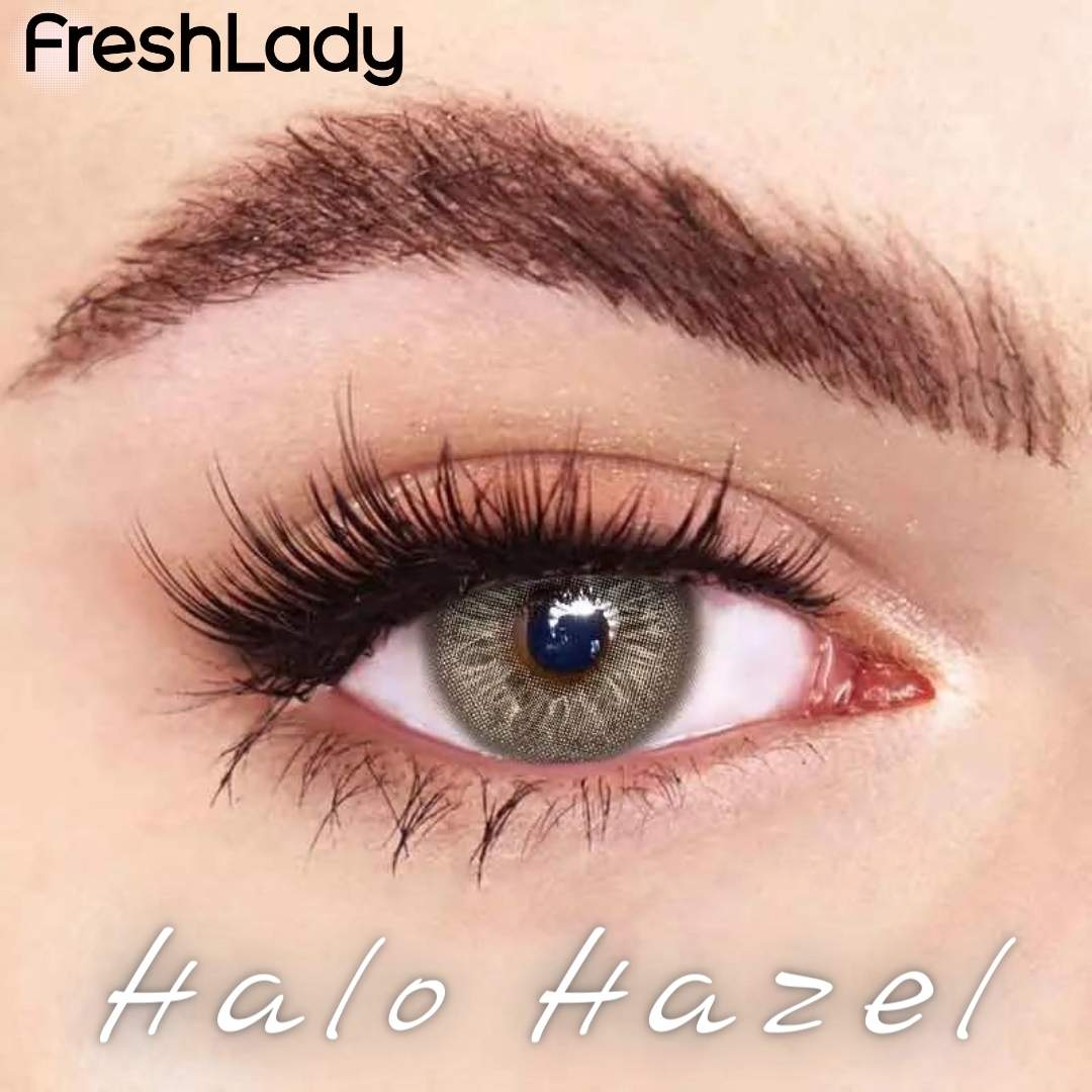 New Freshlady Halo Hazel Color Contact Lens With Regular Kit Box For Men & Women/Unisex.New Fashion Eye Exclusive. Freshlady Angelic Glow Series. #halo.hazel. 