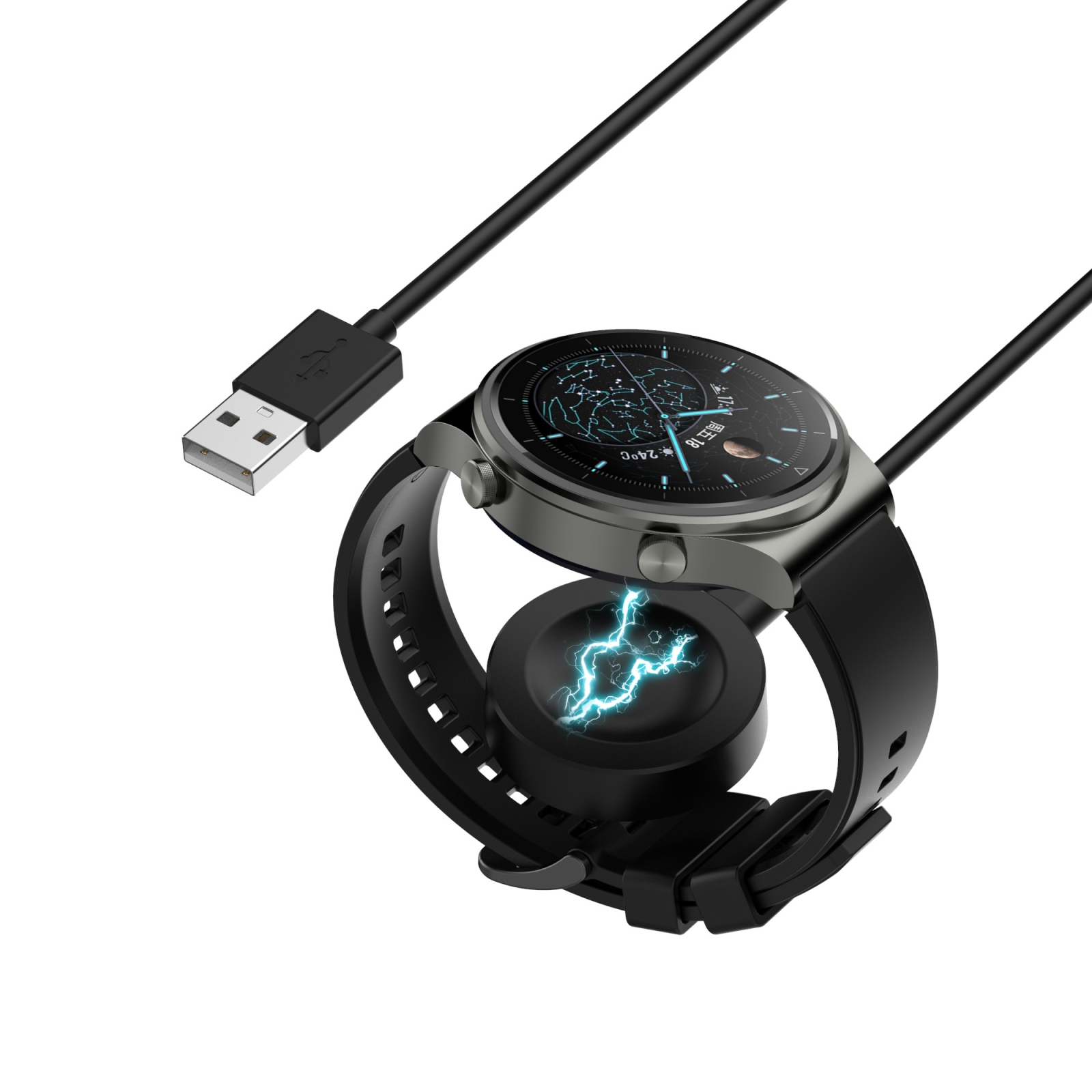 (New) for Huawei Watch 3/watch 3 Pro / GT2 pro/GT2 pro ECG universal smart watch magnetic charger, style: splitting version. 