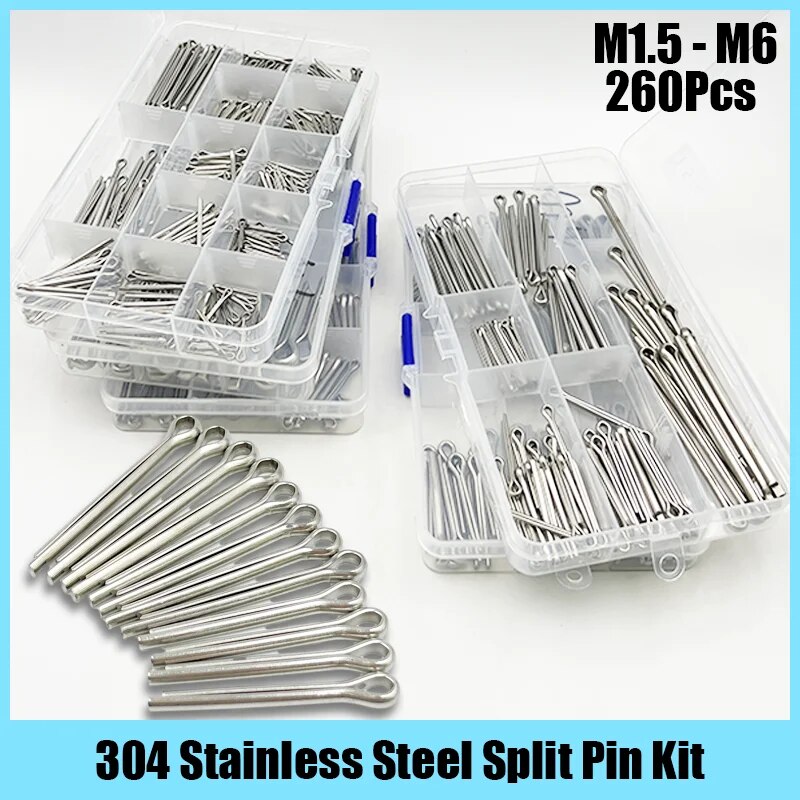 304 Stainless Steel Car Break Split Pin M1.5 M2 M3 M4 M5 M6 U Shape Type Spring Cotter Hair Pin Split Clamp Open Elastic Clip