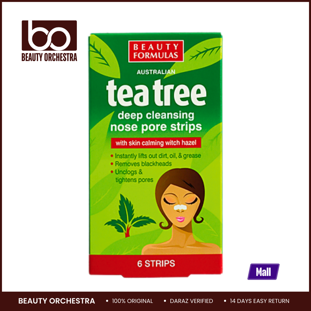 Beauty Formulas Tea Tree Deep Cleansing Nose Pore Strip - 6 Pieces