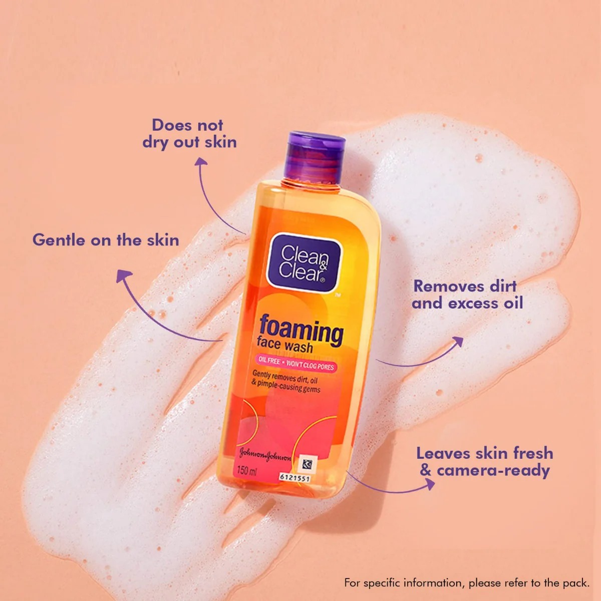 Clean & Clear Foaming Face Wash-100ml. 