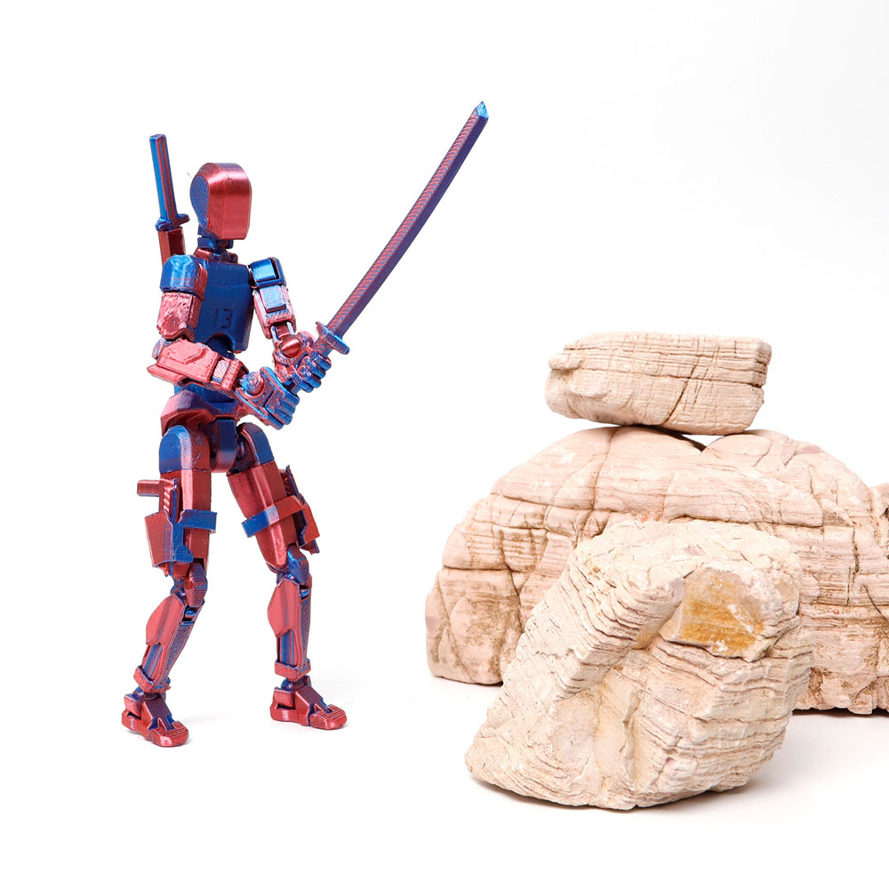 MoupBoi 3D Printed Action Figure Titan 13 Action Figure Articulate Movable Dummy Doll Diy Assembly Toy for Stop Motion Animation Dummy. 