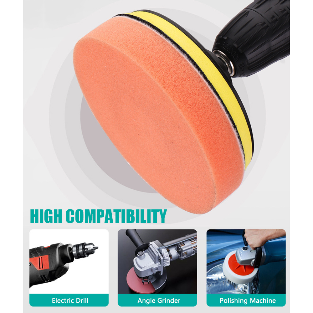 New KKmoon 6 Pc Car Foam Drill Buffing Pad Polihing Pad Kit 4 Inch Car Buffer Polihing Kit ponge and Wool Polihing Pad et. 