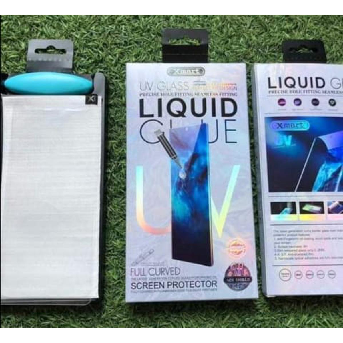 UV Light Adhesive Tempered Glass Screen Protector for Samsung Galaxy S22 Series and Note 20 Series - Transparent, Easy Installation with UV Curing. 