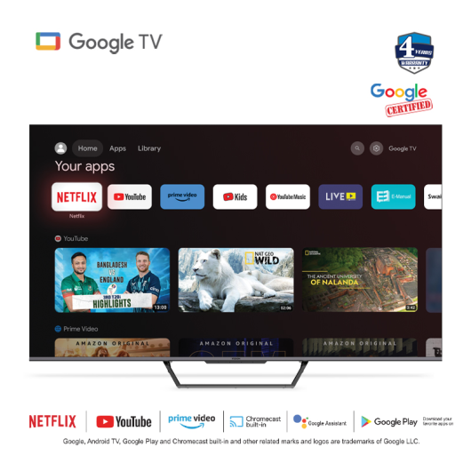 Vision 55" QLED TV Google Voice Smart Android 4K TV ( 55PQ1Galaxy Pro )