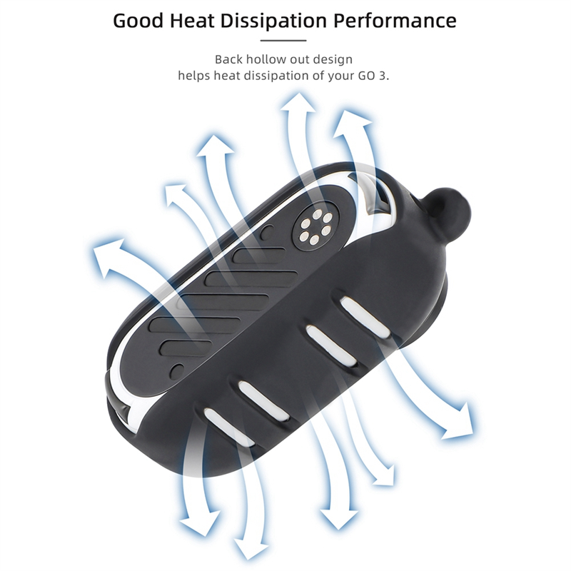 SUNNYLIFE for Insta360 Go3 Heat Dissipation Silicone Cover Thumb Camera Sticker Lens Cover Protective Case Hanging Cord Set B Easy Install Easy to Use. 