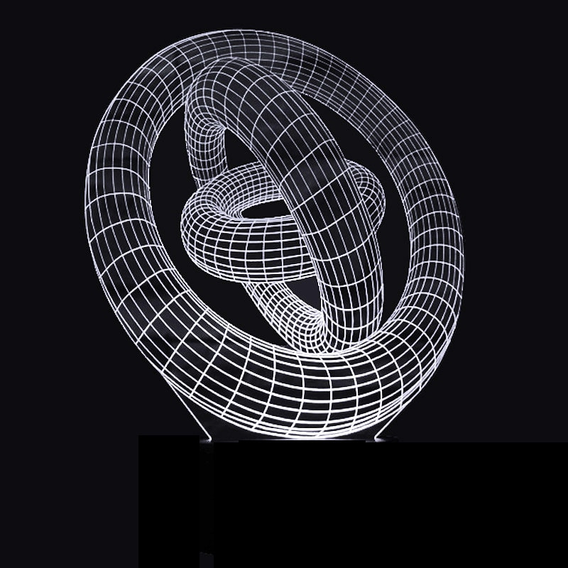 【VisioN Shop】Bus Fish Acrylic Panel 3D LED Lamp Aniful Morden Gifts Transparent Acrylic Design Not include the Base. 