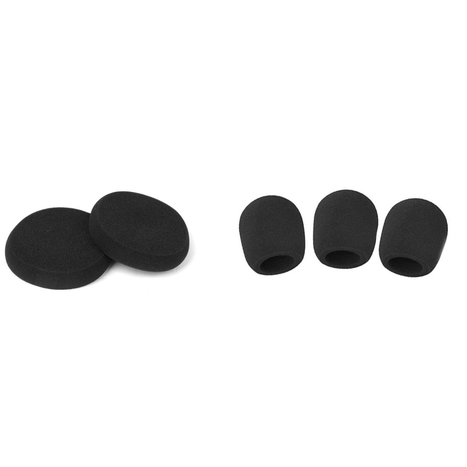 Black Headset Earpads for H800 H 800 Headset with 5PCS Microphone Ball Sponge Foam Cover