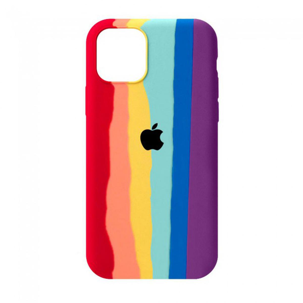 For AiPhone 13 Pro Max Cover - Rainbow Series Liquid Soft Silicon Case