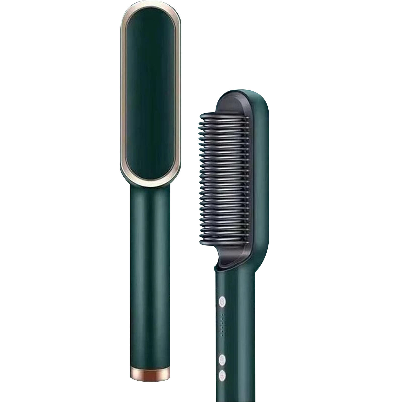 Hair Straightener Combs 2 in 1 Hot Comb Professional Multifunctional Fast Heating Anti-Scald Styler Tools EU Plug-Green