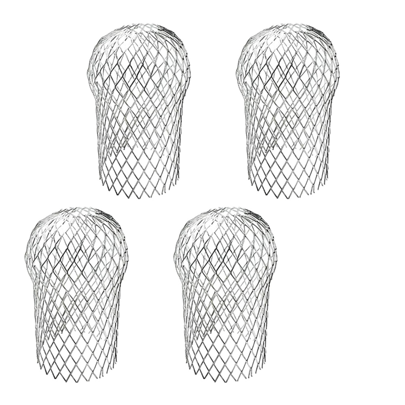 4 Pcs Gutter Downspout Guards 3.5 Inch Aluminum Leaf Filter