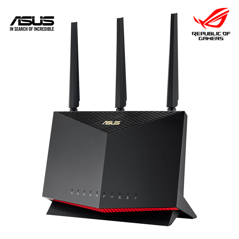 ASUS RT-AX86U Pro AX5700 Dual Band Wi-Fi 6 Gaming Router, PS5 compatible, Mobile Game Mode, Enhanced Network Security with AiProtection Pro and Instant Guard Sharable Secure VPN, Upgraded Parental Controls, 2.5G Port, Gaming Port, Adaptive QoS, Port Forwa