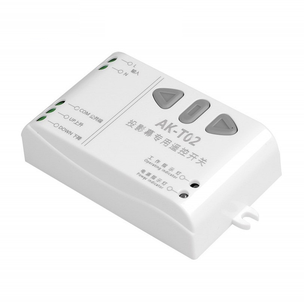 AC85-250V Motor Remote Projection Screen Motor Wireless Switch ABS 433 UP Down Stop Forwards Reverse Stop. 