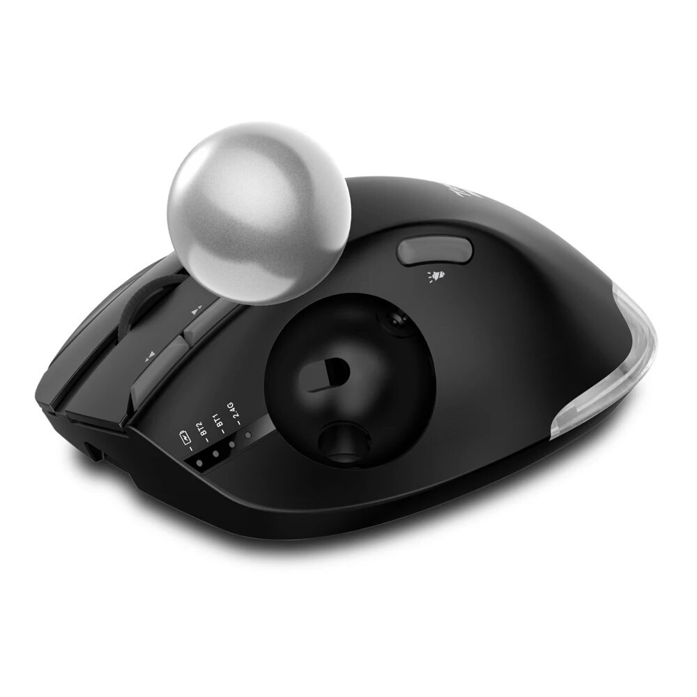 ZELOTES F-33 2.4G Wireless Trackball Mouse Bluetooth Mouse Easy Thumb Control Tracking Mice for Office Drawing Graphic Designer. 