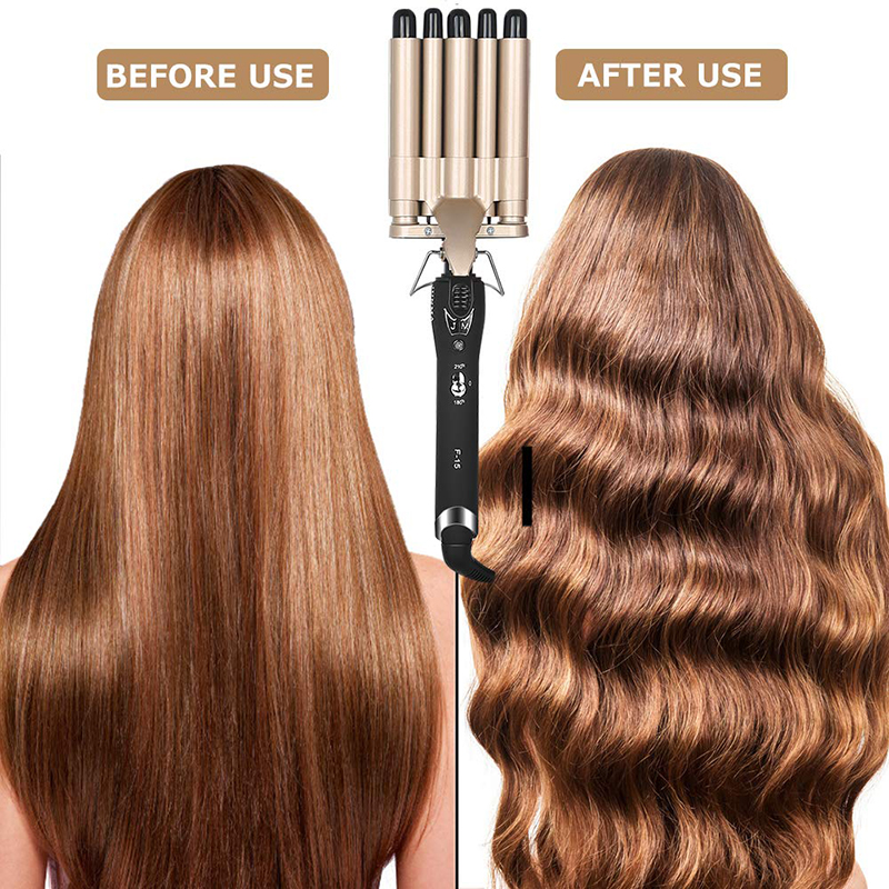 5-Tube Curler Fast Heating Big Wave Curl Iron Ceramic Five Stick Chicken Rolls Is Suitable For All Types Of Hair. 