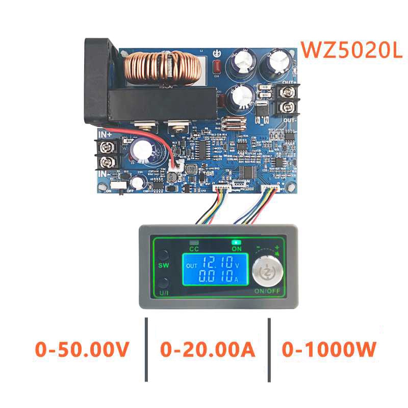 2X WZ5020L 20A 1000W DC DC Buck Converter CC CV Step-Down Power Module Adjustable Voltage Regulated Power Supply. 