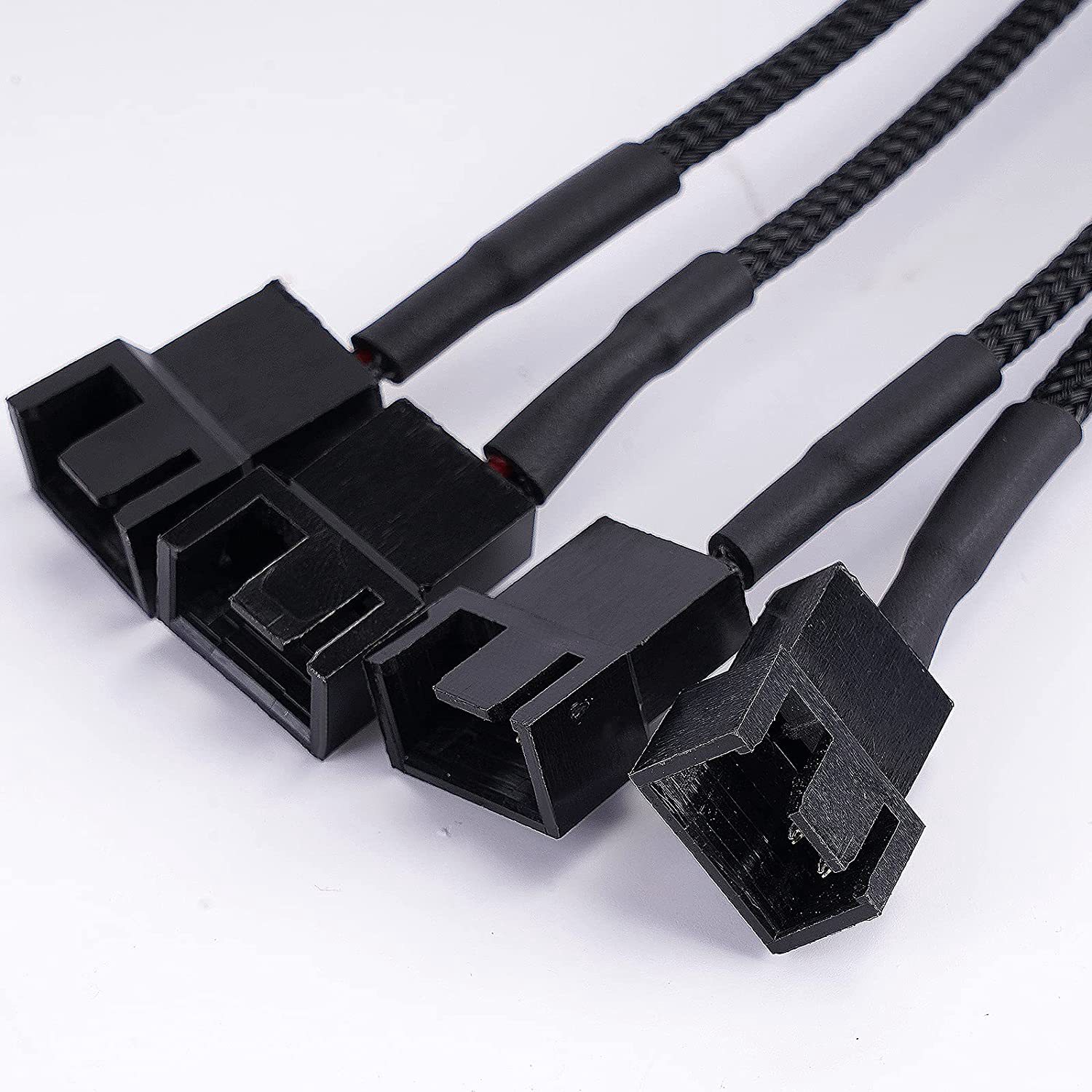 Cooling Fan Adapter Cable, 15 Pin SATA to 4 x 3 Pin / 4 Pin PMW 12V PC Case Fan Power Adapter Cable to 15 Pin SATA. 