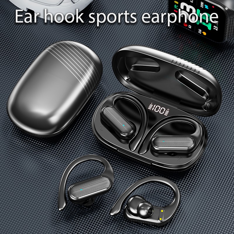 【FUPANG】9D Stereo TWS Wireless Bluetooth5.3 Waterproof Sport Headset with Microphone, Reduction Mini Headphones with LED Display Charging Case. 