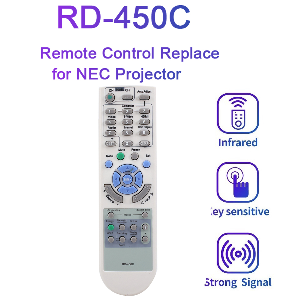 Projector Remote Control for NEC Projector NP100 NP110 NP115 NP1200 NP210 NP215 NP216 NP2200 NP300+ NP305 NP310. 