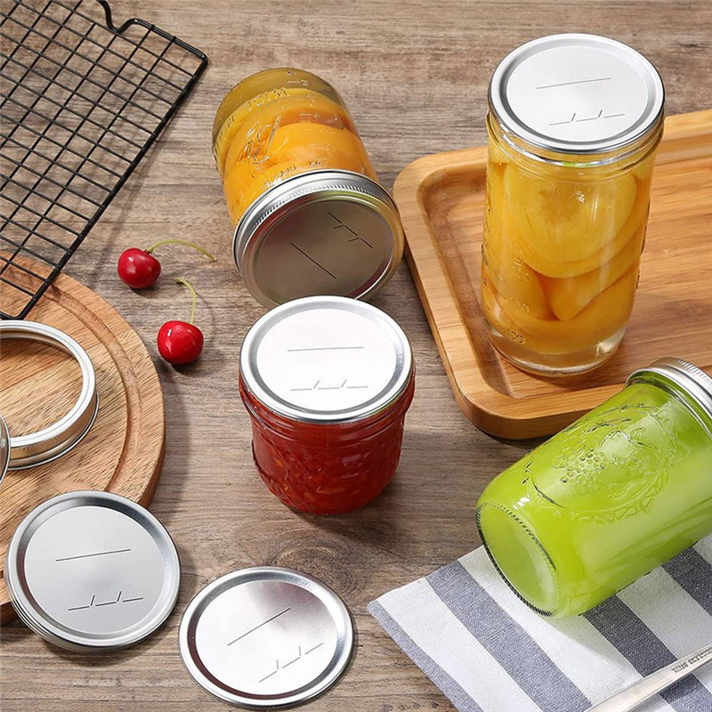 OUMERY 160Pcs Wide Mouth Canning Lids,Mason Jar Canning Lids for Ball,Split-Type Lids Leak Proof 86mm Mason Jar Lids. 