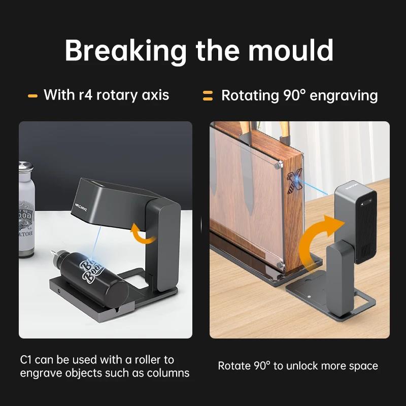 DAJA C1 Windows Mac Engrave leaves wood Plastic Painted Leather Laser Engraver Portable Laser Engraving Machine for Mobile. 