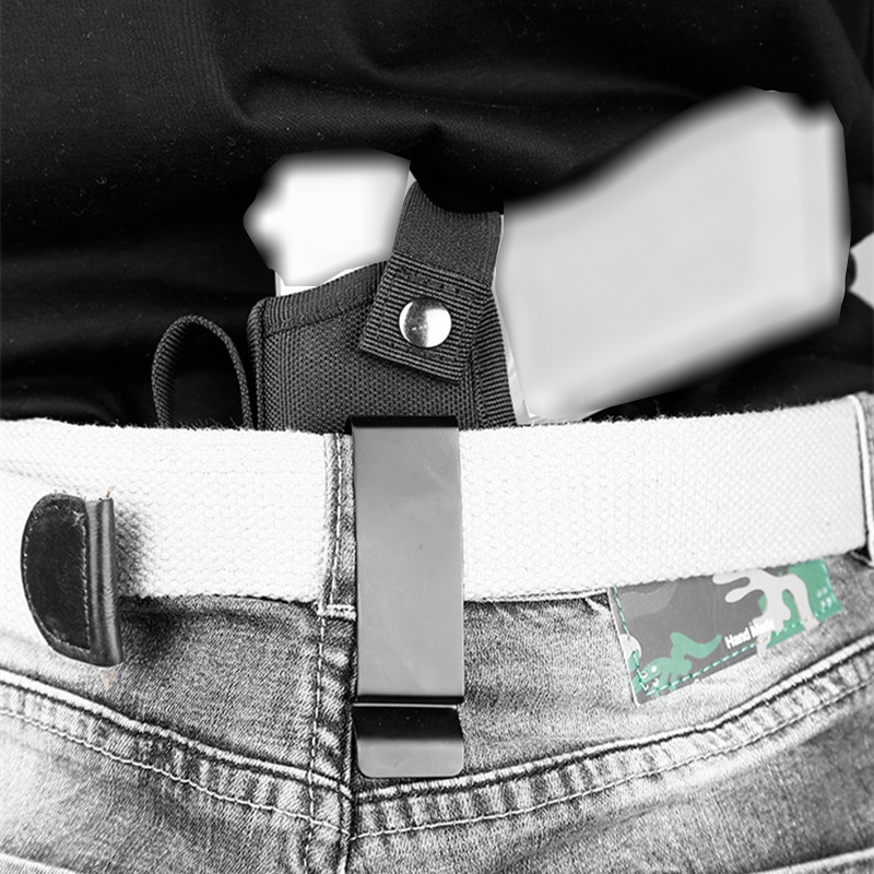 Tactical Left Right Interchangeable Invisible Holster Outdoor CS Multi-function Waist Cover Accessory Bag. 