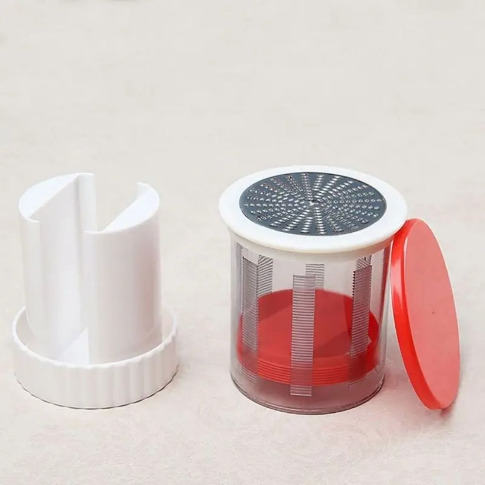 Handheld Butter Mill Butter Gadgets Detachable Cylindrical Cheese Grater Red and White Butter Shredder Cheese Cutter Toast. 