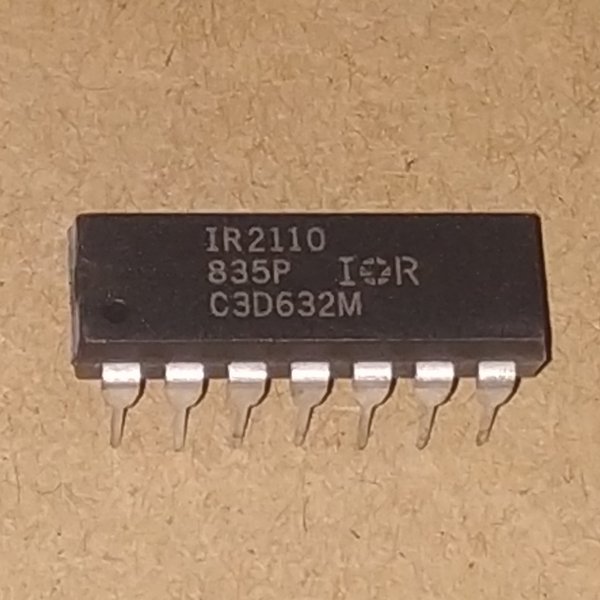 A CLASS IR2110 IR-2110 2110 2.5A 10V 20V Power MOSFET & IGBT MOS Gate Driver Voltage Rectifier 14 Pin Leads Breadboard Friendly IC - Multi Plug - Multi Plug. 