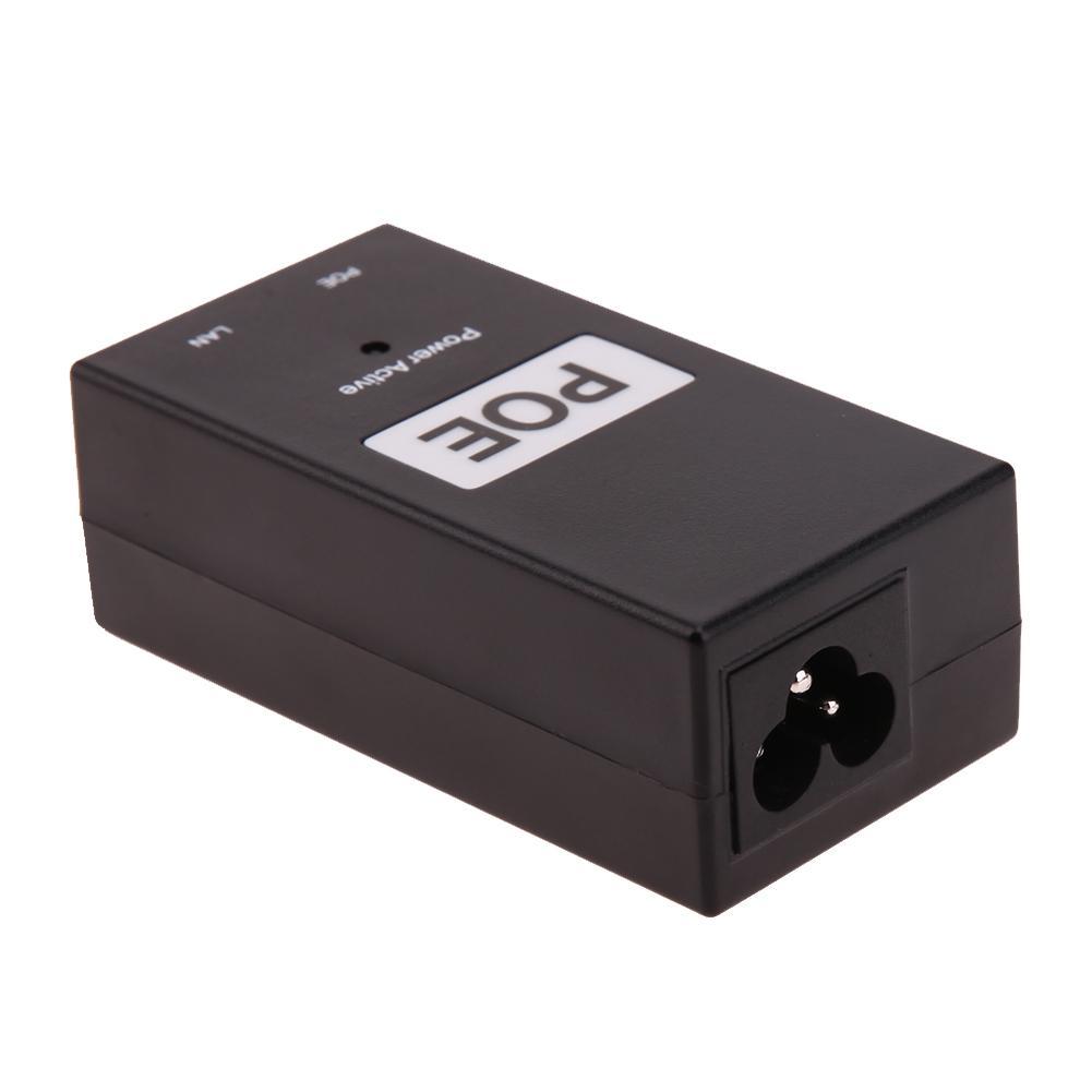 POE Power Supply DC Adapter 24V 0.5A 24W Desktop POE Power Injector Ethernet Adapter Surveillance CC. 