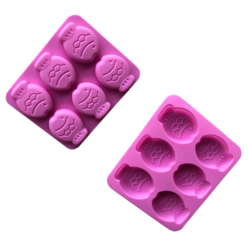 Fish Shape Fondant Cake Silicone Mold Handmade Soap Mold. 