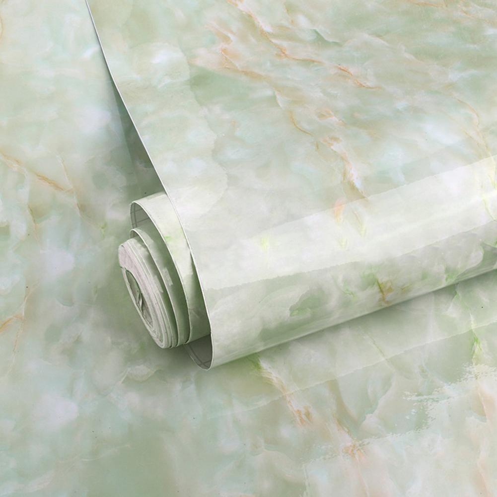 60x100cm 3D Marble Effect Wall Stickers Waterproof PVC Self-adhesive Wallpaper Home Decor. 