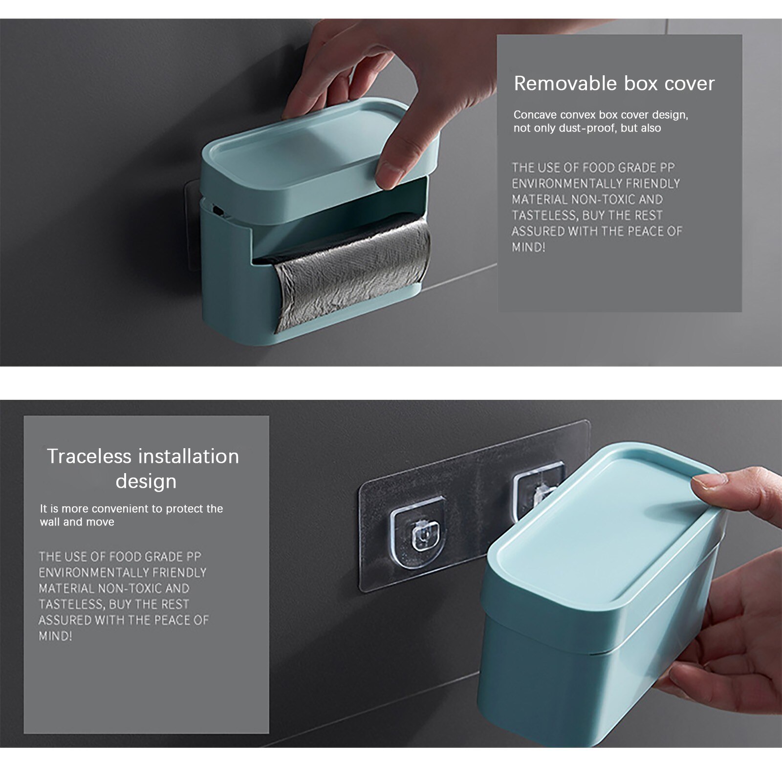 Trash Bag Dispenser Wall Mounted Grocery Garbage Bag Holder Plastic Bag Storage Box Garbage Bag Container Trash Bag Storage Box. 