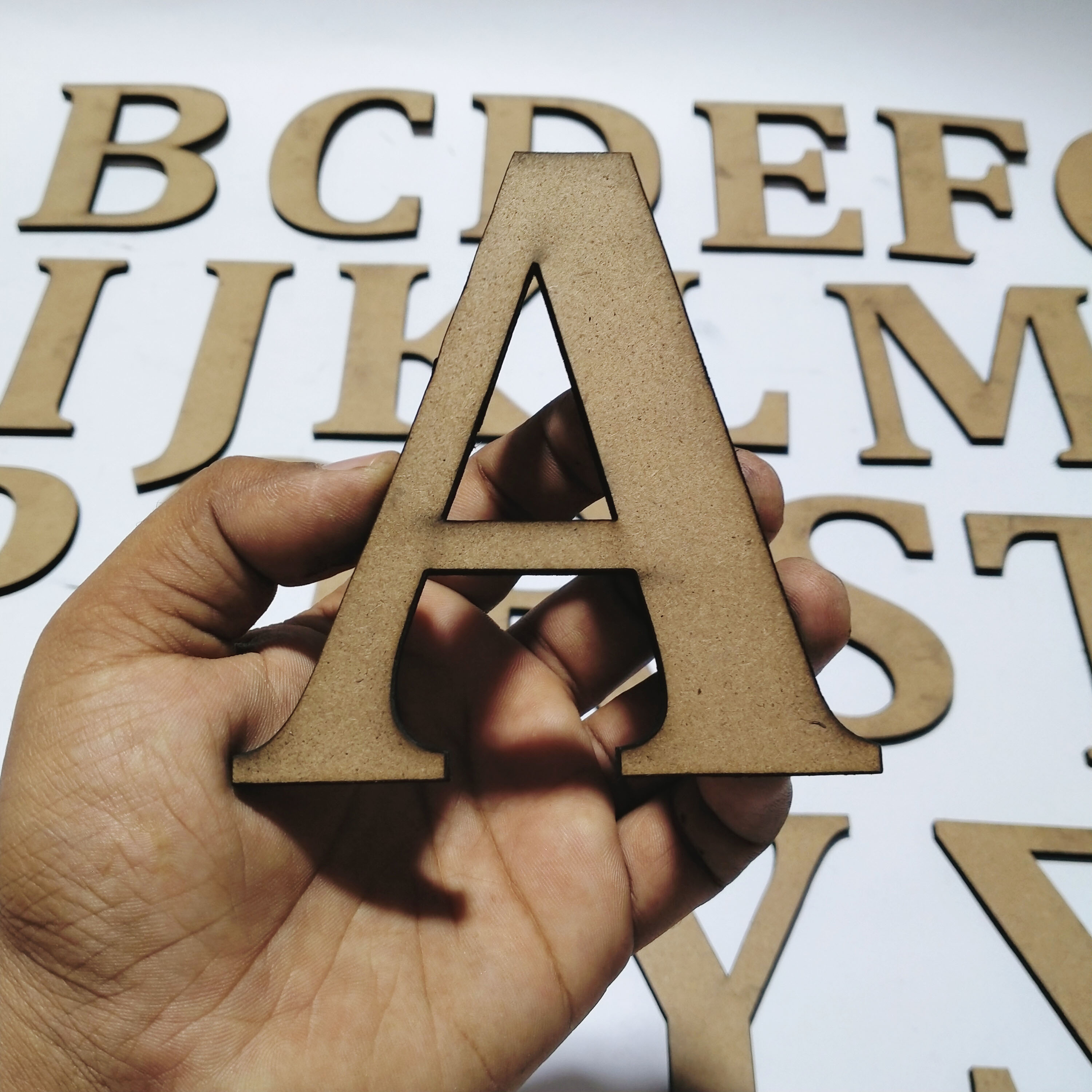 4 inch Size Laser Cut MDF Alphabets English Latter Cutouts For Art and Craft DIY Painting Work