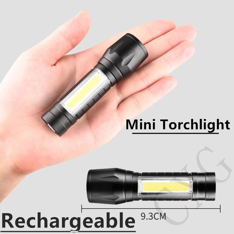 Portable LED Tactical USB Rechargeable Flashlight Torch Lamp Tourch Light. 