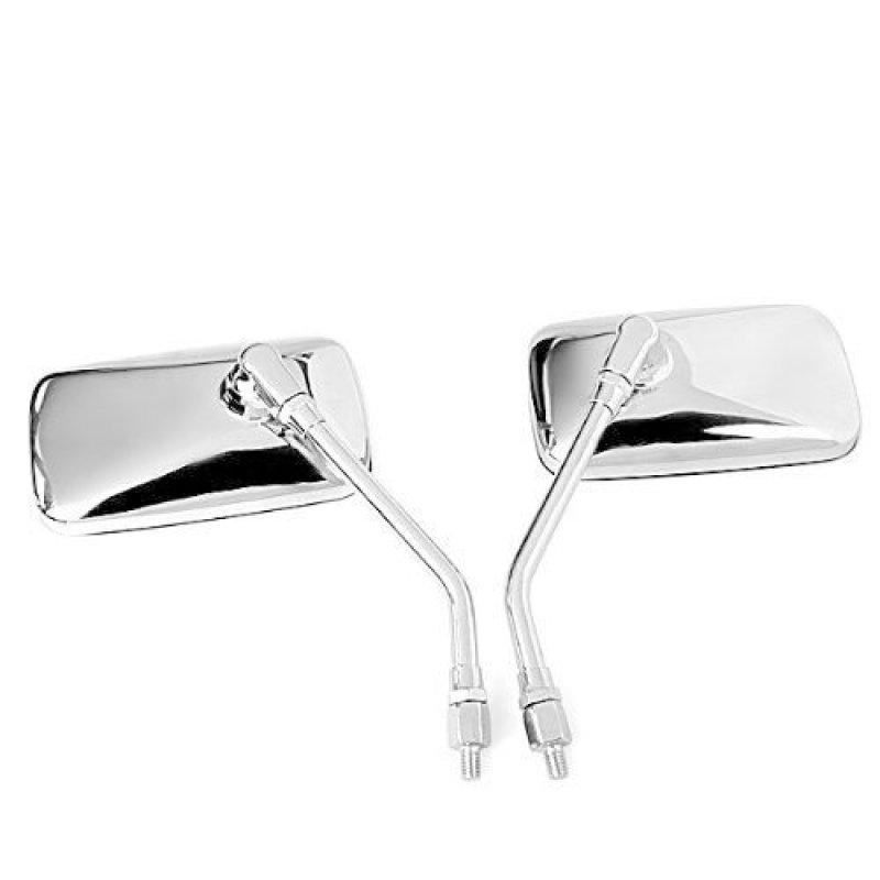 Motorcycle Chrome Rearview Side Mirrors Fashional Cool Square Shape Rear View Mirror. 
