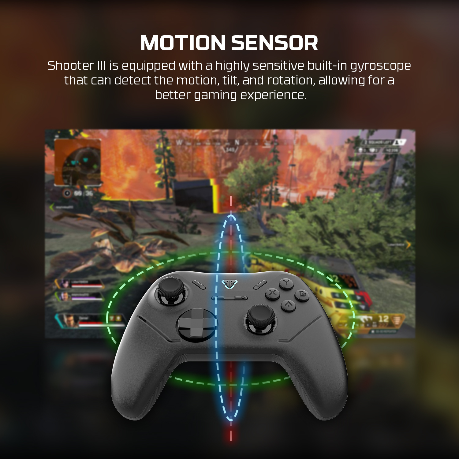 FANTECH WGP13S Shooter-III Multi-Platform Gamepad Wired & 2.4 Ghz Wireless Controller Gamepad Console Joystick Duel Mode USB Type C. 