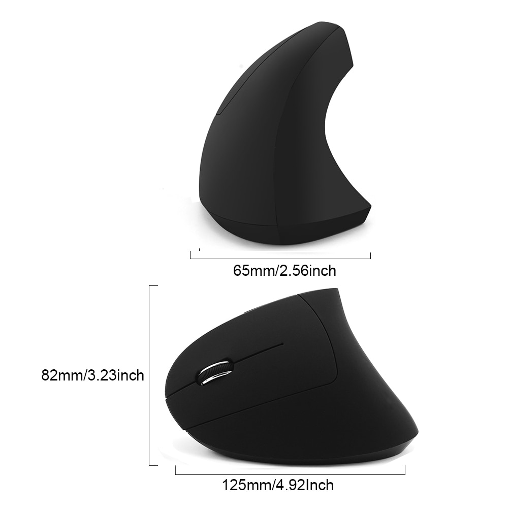 CHYI Left Handed Wireless Vertical Mouse Left Hand Ergonomic Rechargeable Optical Usb Mause 6 Button PC Gaming Mice For Laptop. 