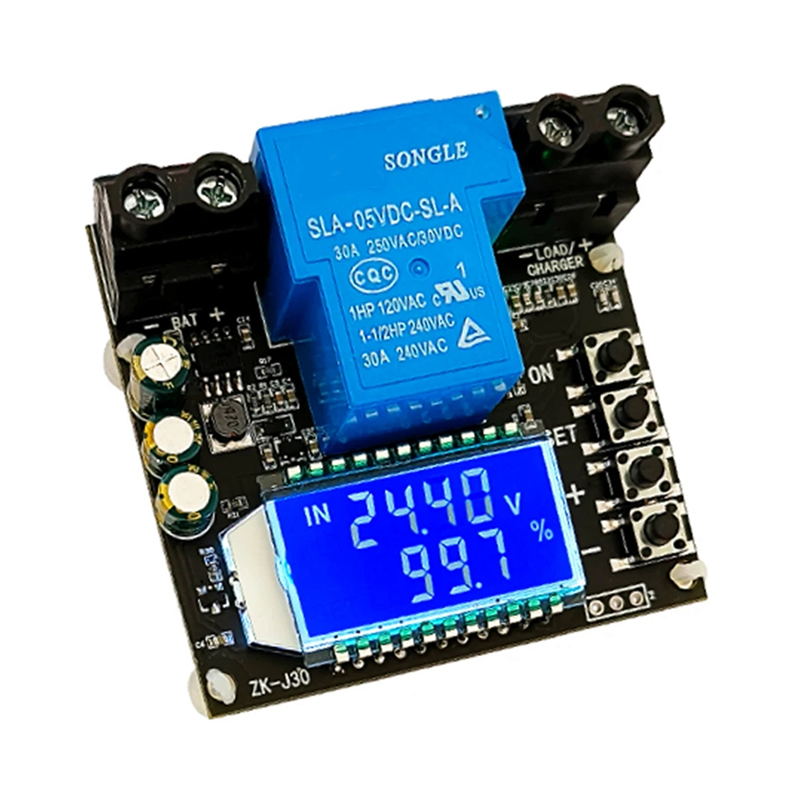 Coulomb Counter Module Power Indicator Lithium Battery Test Anti-Overcharge Overdischarge Protection Current 30A Meter 1 PCS Plastic. 