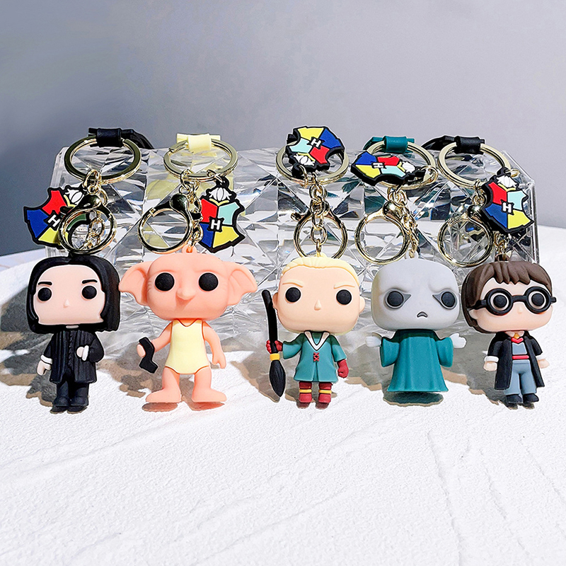 Harry Potter Keychain Cute Ron Hermione Voldemort And Gollum Doll Men's And Women's Bag Charms Qoddess. 