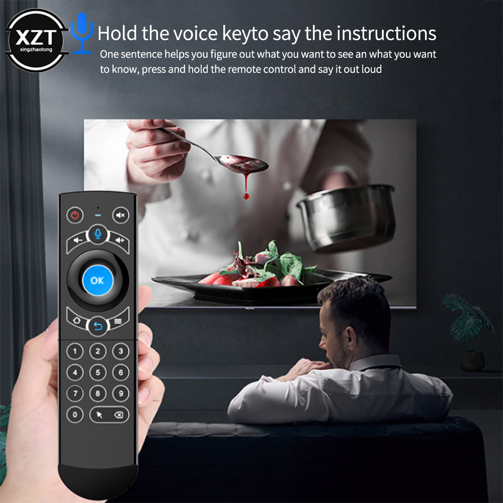 G21 PRO Voice Remote Control 2.4G Wireless Keyboard Air Mouse with Learning Gyroscopes IR For Android TV Box H96 MAX X3 Pro. 