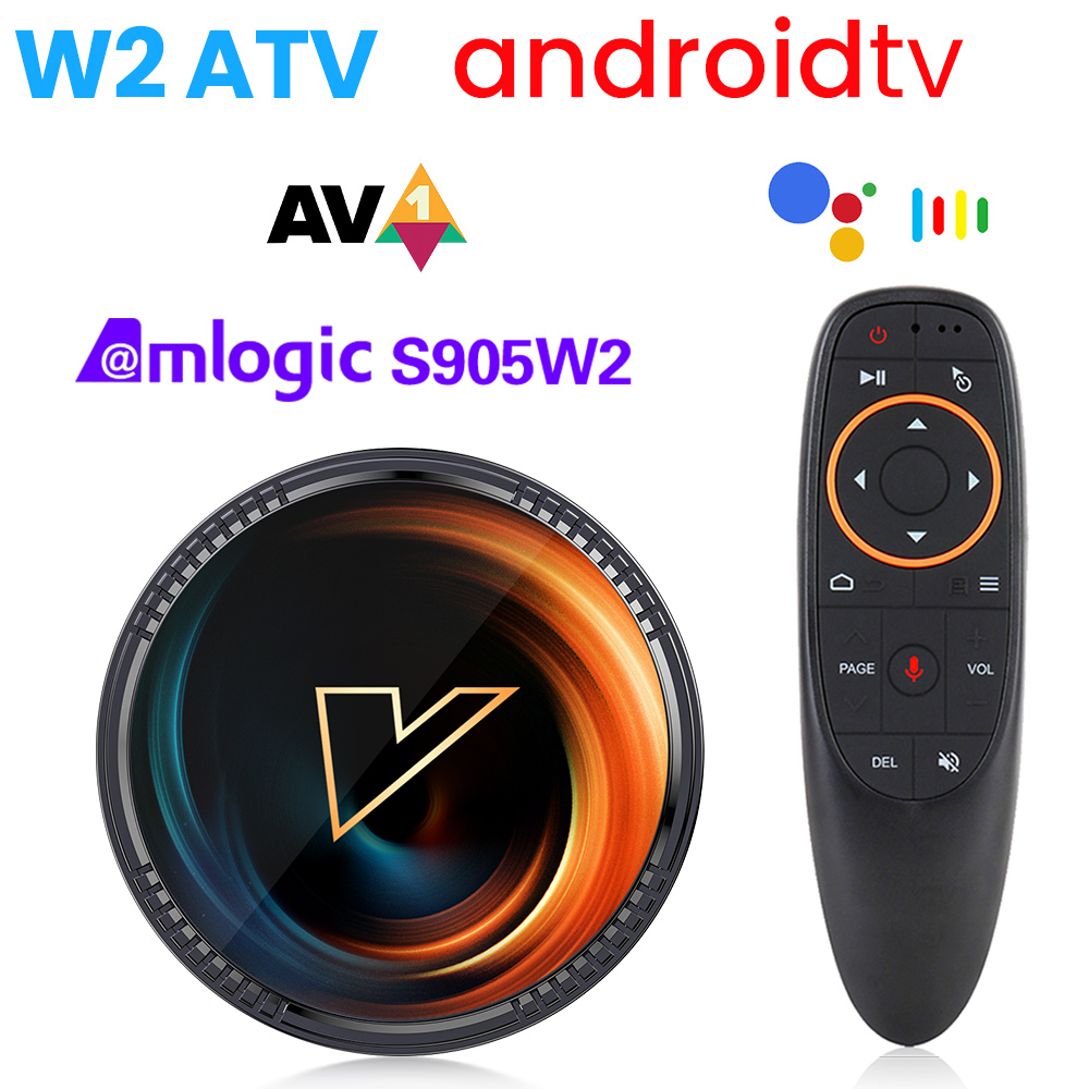 W2 ATV androidtv 11.0 Smart TV Box Amlogic S905W2 Support Google Voice Input 8K Video 4K 60fps AV1 Dual Wifi BT4.0 Media Player. 