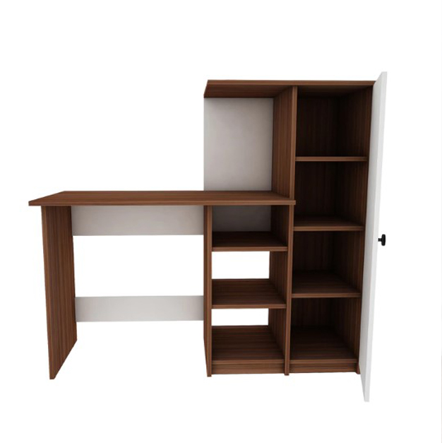 Multipurpose Home Office Work Station Computer Desk/Study Writing Desk with Storage Shelf & Locker Cabinet, Industrial Modern Laptop Table/Modern Reading Table 50/48. 