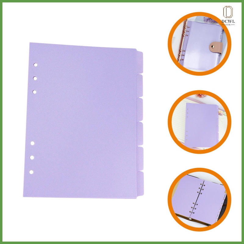 Separator Page Notepad Dividers Notebook Tab Label Binder 6 Pcs dachwanli