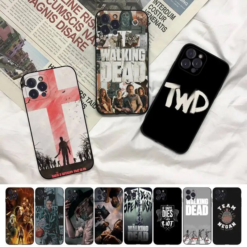 The walking dead Phone Case For iPhone 8 7 6 6S Plus X SE 2020 XR XS 14 11 12 13 Mini Pro Max Mobile Case
