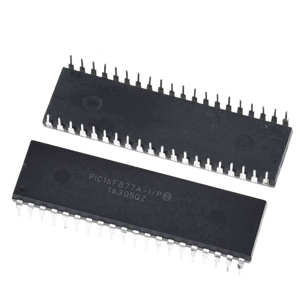 PIC16F877A PIC16F877 PIC-16F877 PIC 16F877 Microcontrollers IC 8-Bit 20MHz 256B EEPROM Microchip MCU DIP-40 40 Pin Dual In Line Package Chip Electrical Circuitry & Parts. 