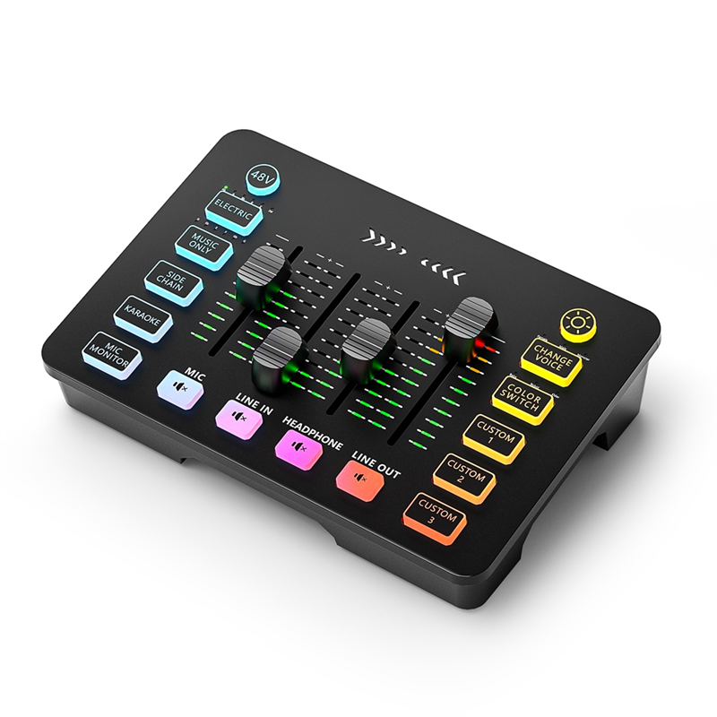 Sound Card Audio Interface Mixer with XLR Microphone Interface