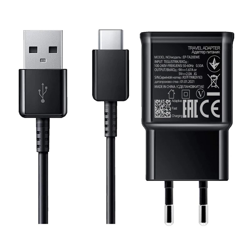 USB C Wall Charger 15W Fast Charger for Samsung Galaxy A10E A20E A20S A30S A40 A50 A60 A70 A51 A71 A11 A21S A31 M30 M31 Charging