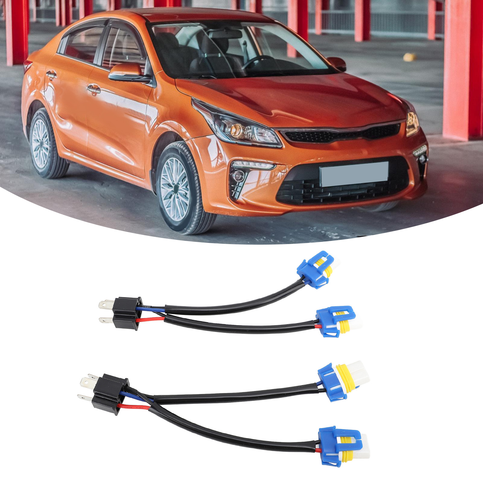 H4 To 9006 Bulb Conversion Sockets 2pcs Plug and Play Headlight Bulb Conversion Wire Improved Lighting Easy To Use for Car. 