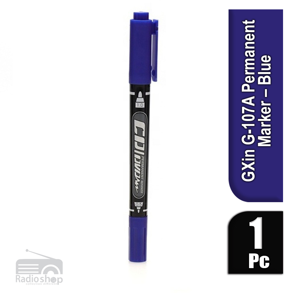 GXin G-107A CD/DVD Waterproof Blue Permanent Marker Pen set with Clip